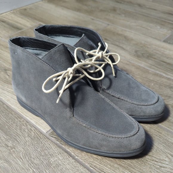 Modern Fiction Gray Suede Chukka Ankle Lace Boot Shoes Men's US 8 - Picture 1 of 8